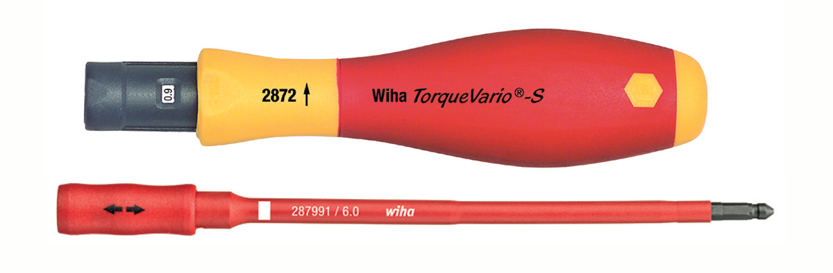 WIHA TOOLS Insulated Torquevario-S Handle 5-18 In/Lbs - 28750 - WIH-28750 | GarageAndFab.com