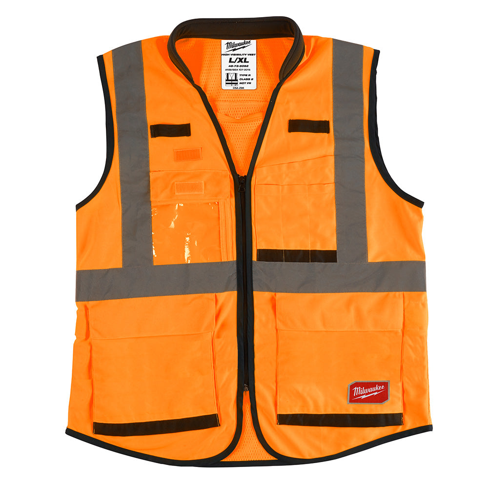 Milwaukee Electric (12) Prem Hi Vis Vest-Org-2Xl/3Xl - MLW-48-73-5093 | MFVCanada.com