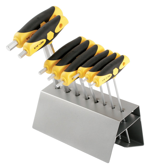 WIHA TOOLS 8 Piece Soft Grip Dual Drive T-Handle Set - Inch - WIH-54094 | GarageAndFab.com