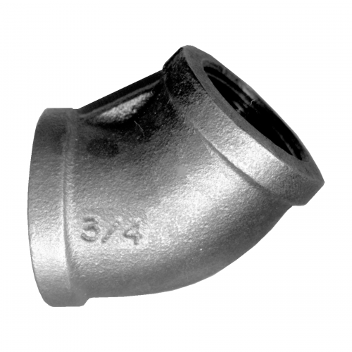 Fairview Black Iron 45 Elbow;1/2FPT Item #: FVF-BI-105-D | GarageAndFab.com