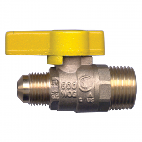 Fairview CSA Gas Shut-off;1/2M.Flarex1/2MPT Item #: FVF-BV5048-8D | GarageAndFab.com