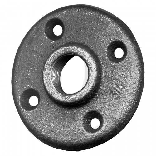 Fairview Black Iron Floor Flange;3/4FPT Item #: FVF-BI-114-E | GarageAndFab.com