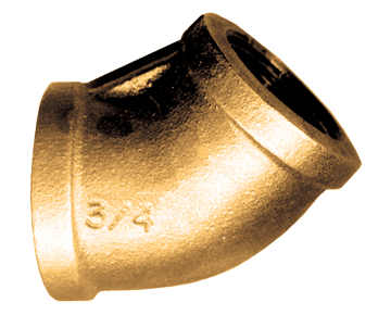 Fairview Cast Bronze 45 Elbow;2 FPT Item #: FVF-105-M | GarageAndFab.com