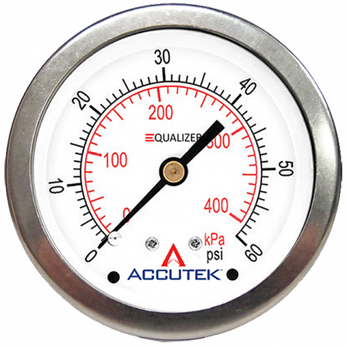 Fairview 0-100PSI Equalizer Gauge;2.5in Face;1/4MPT CBM Item #: FVF-PG-100ZRCD25 | GarageAndFab.com