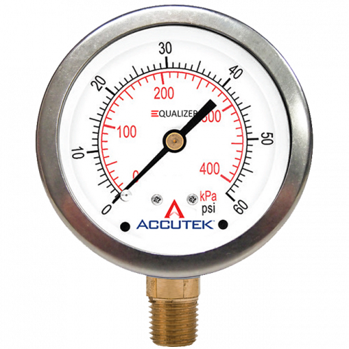 Fairview 0-10000PSI Equalizer Gauge;2.5in Face;1/4MPT Stem Item #: FVF-PG-10000ZRSD25 | GarageAndFab.com