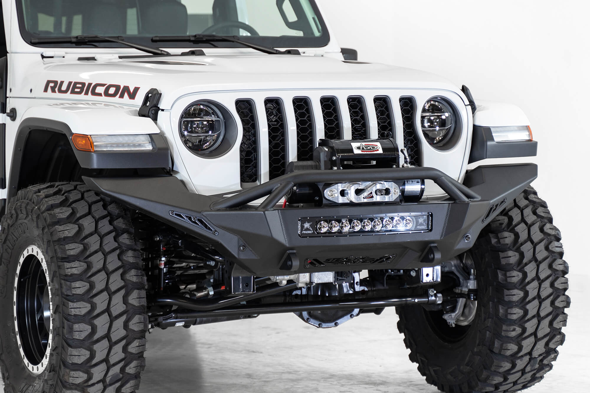 ADD Offroad 2018-2022 Jeep Jl/ Jt Rubicon/ Mojave Stealth Fighter Front Bumper F961692080103 | GarageAndFab.com