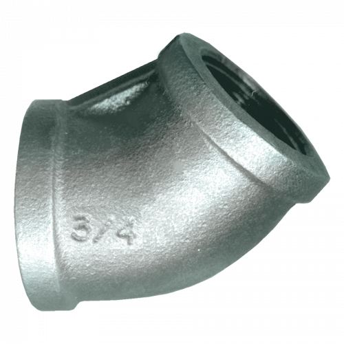 Fairview Galvanized Iron 45 Elbow;1-1/2FPT Item #: FVF-GI-105-K | GarageAndFab.com