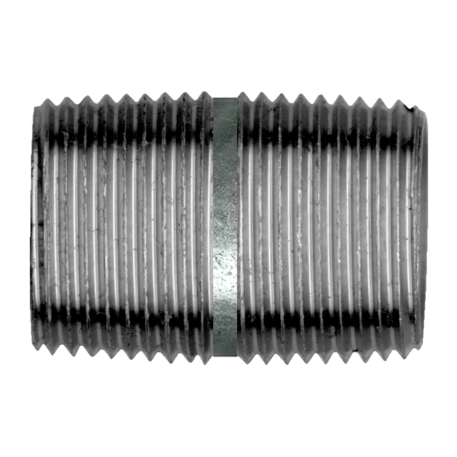 Fairview Galvanized Iron Nipple;3/8MPT Item #: FVF-GI-112-C | GarageAndFab.com