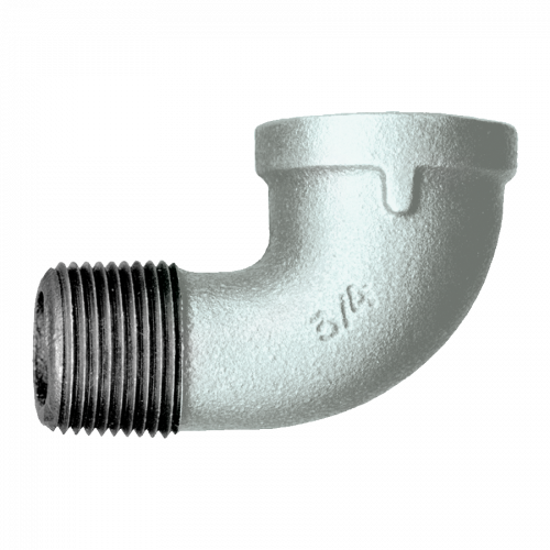 Fairview Galvanized Iron 90Elb;3/4MPTx3/4FPT Item #: FVF-GI-116-E | GarageAndFab.com