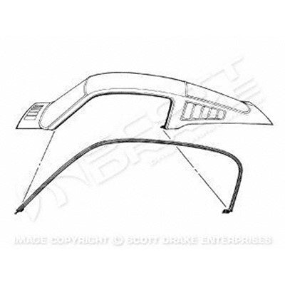 Goodmark Industries ROOFRAIL WEATHERSTRIPS GUTTERS - GMK302053765P | GarageAndFab.com