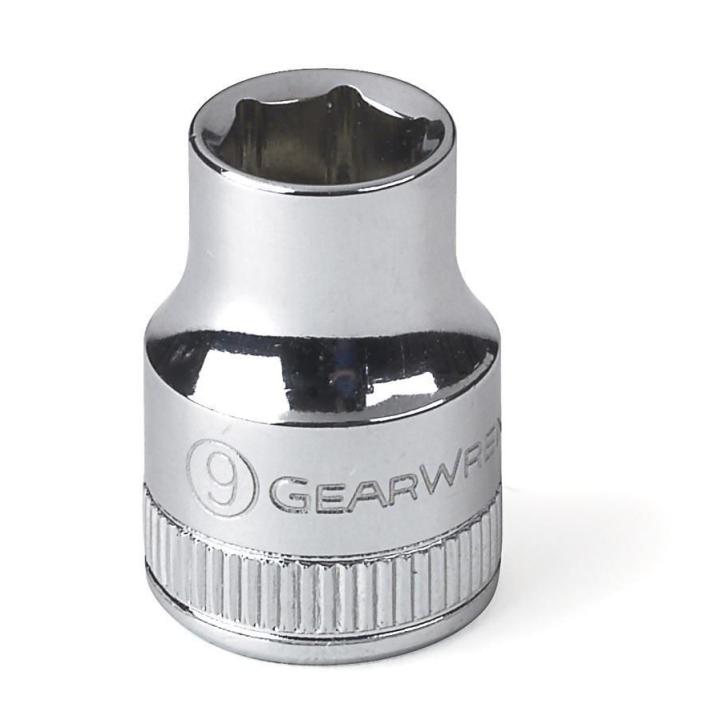 GearWrench Socket Std 3/8 DR 6PT 9MM - GWR-80377 | GarageAndFab.com