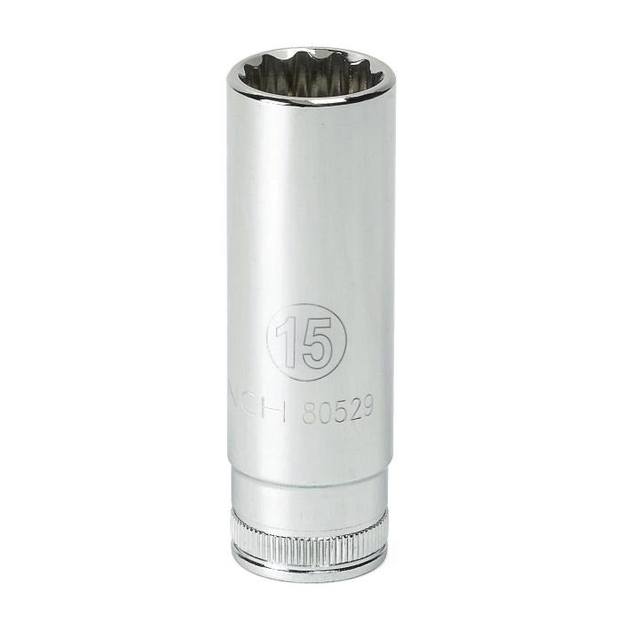 GearWrench Socket Deep 3/8 DR 12PT 9/16 - GWR-80514 | GarageAndFab.com