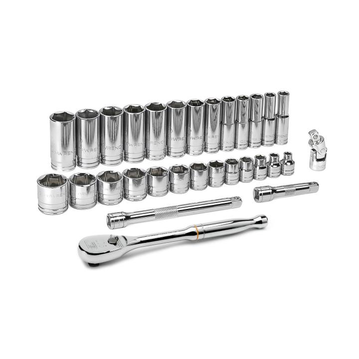 GearWrench Set Socket Sae 3/8 DR 6PT 30Pc - GWR-80569 | GarageAndFab.com