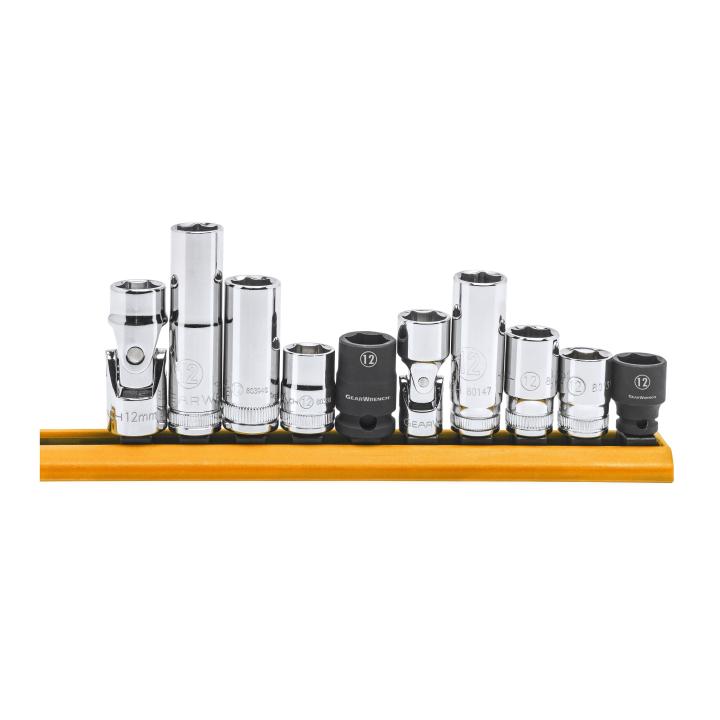 GearWrench Set Socket 1/4 & 3/8 DR 12MM 10Pc - GWR-80576 | GarageAndFab.com