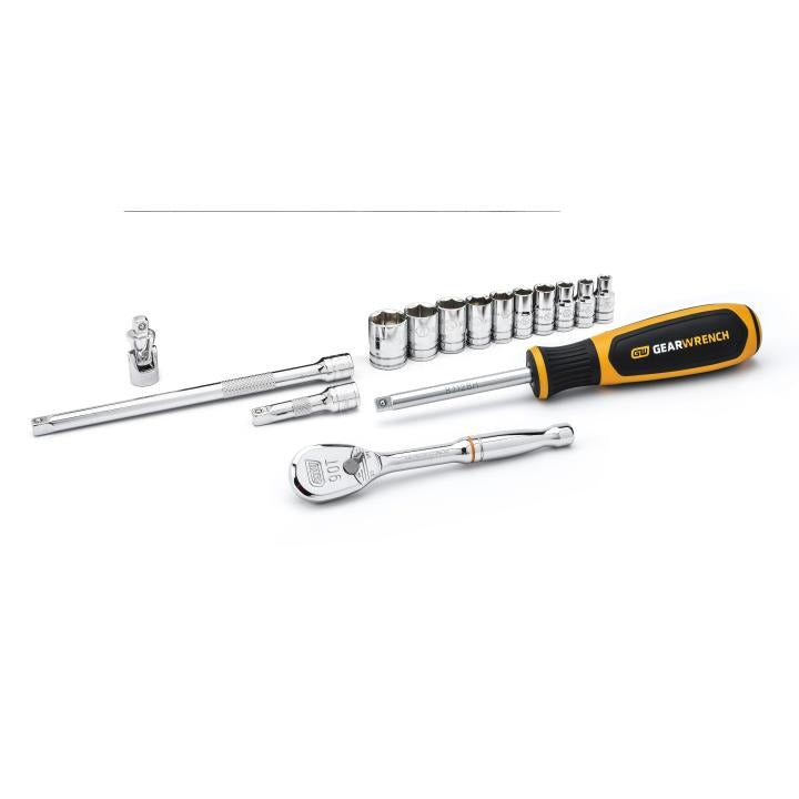GearWrench Set Socket 15Pc 1/4DR 6Pt - GWR-80650 | GarageAndFab.com