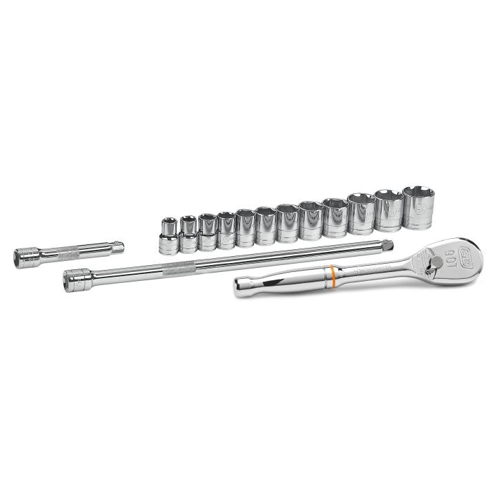 GearWrench Set Socket Sae 1/2DR 15Pc - GWR-80706 | GarageAndFab.com