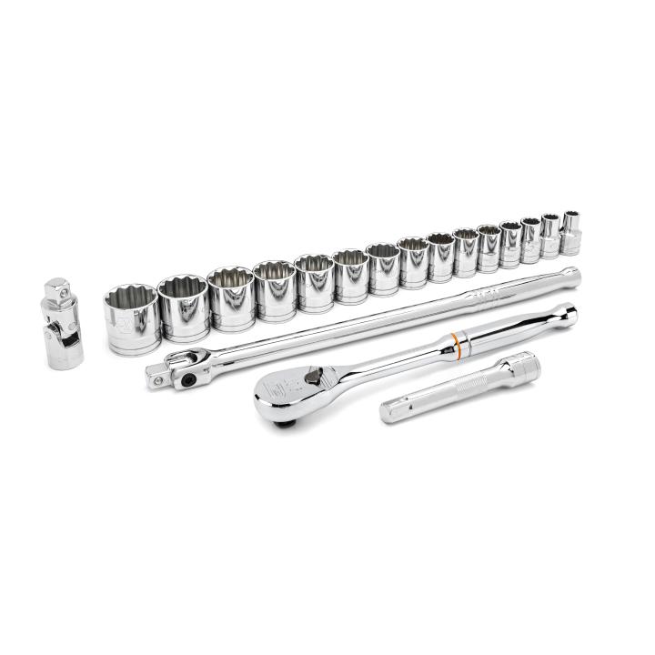 GearWrench Set Socket 19Pc 1/2DR 12Pt - GWR-80792 | GarageAndFab.com
