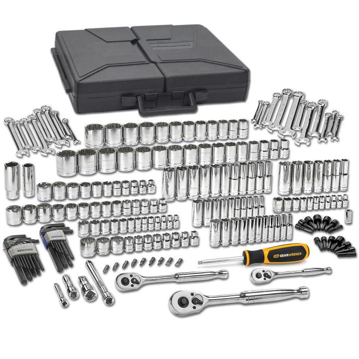 GearWrench Set Tl Mech 1/4,3/8,1/2 216Pc - GWR-80933 | GarageAndFab.com