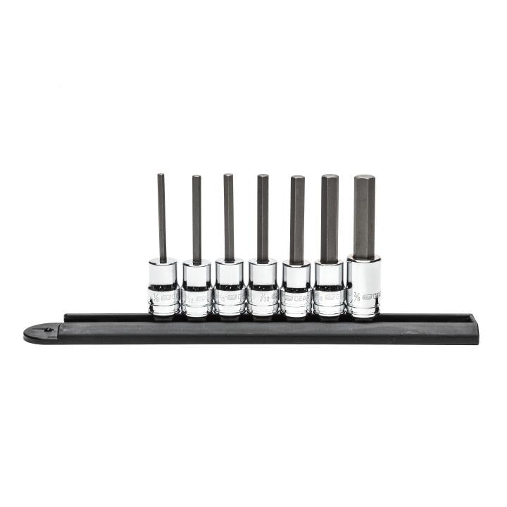 GearWrench Set Mid Long Hex Bit Socket 3/8 DR 7Pc Sae - GWR-82529 | GarageAndFab.com