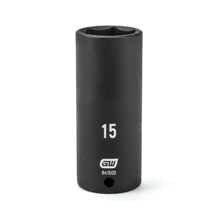 GearWrench Socket Impact Deep 1/4DR 15MM - GWR-84150D | GarageAndFab.com