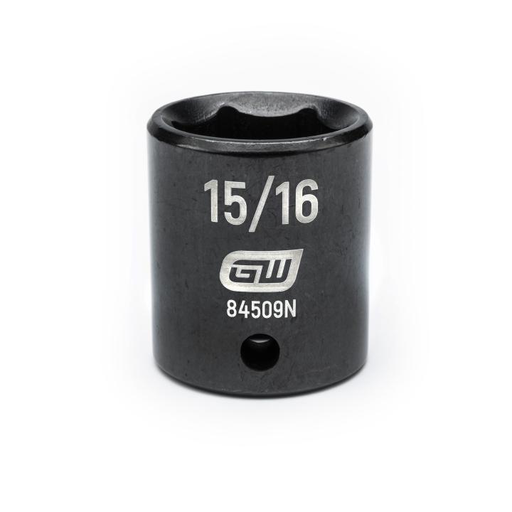 GearWrench 1/2"Drive 15/16" Standard Impact Socket - GWR-84509N | GarageAndFab.com