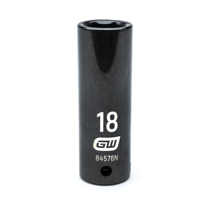 GearWrench 1/2"Drive 18MM Deep Impact Socket - GWR-84576N | GarageAndFab.com