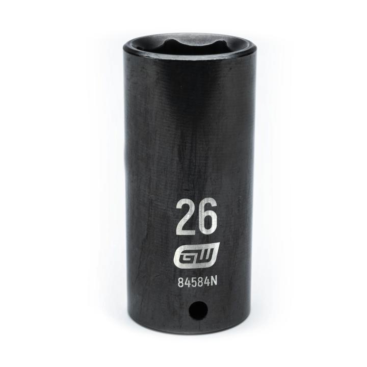 GearWrench 1/2"Drive 26MM Deep Impact Socket - GWR-84584N | GarageAndFab.com
