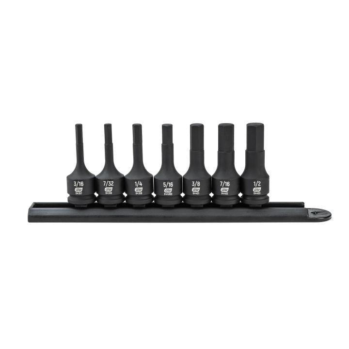 GearWrench Set Hex Impact Sae 3/8 DR 7Pc - GWR-84913 | GarageAndFab.com