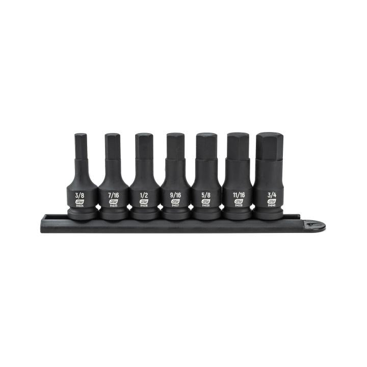 GearWrench Set Socket Impact Hex Sae 1/2DR 7Pc - GWR-84941 | GarageAndFab.com