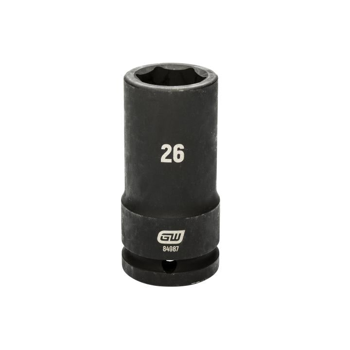 GearWrench Socket Impact Deep 3/4DR 6PT 26MM - GWR-84987 | GarageAndFab.com