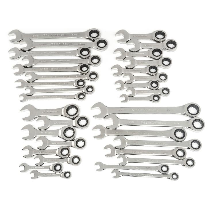 GearWrench Set Rw Std & Stubby 34Pc Sae & Met - GWR-85034 | GarageAndFab.com
