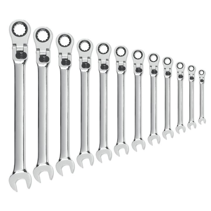 GearWrench Set Wrench Rat Lck Flex Xl Met 12Pc - GWR-85698 | GarageAndFab.com