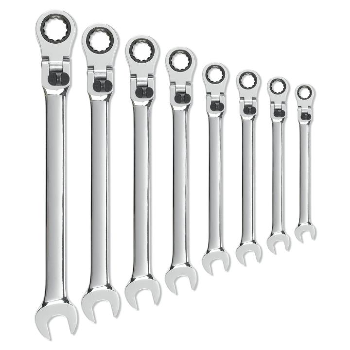 GearWrench Set Wrench Rat Lck Flex Xl Sae 8Pc - GWR-85798 | GarageAndFab.com