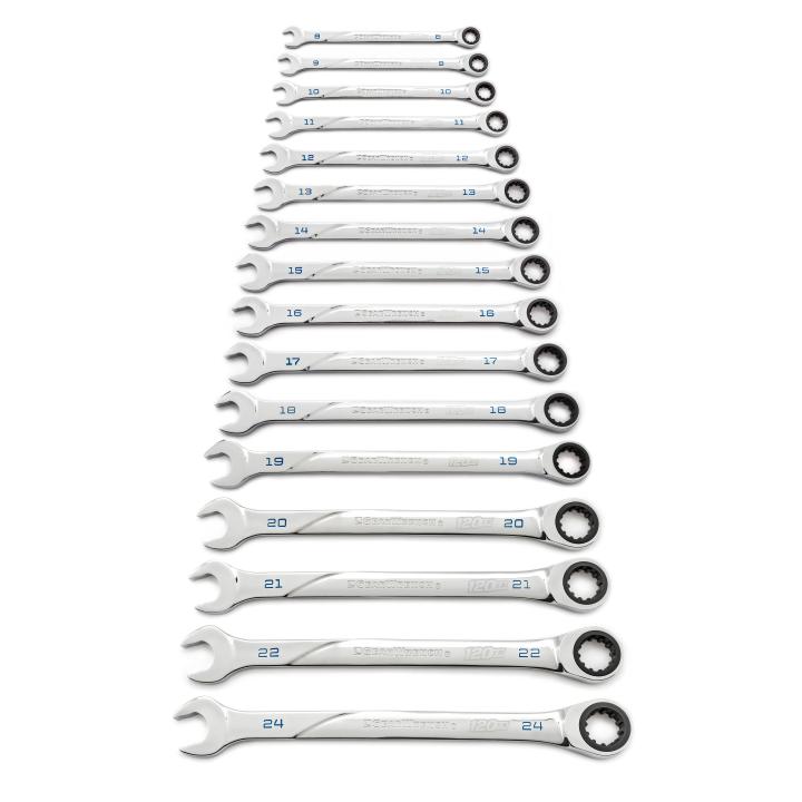 GearWrench Set Wrench Rat Combination 120Xp Met 16Pc - GWR-86427 | GarageAndFab.com