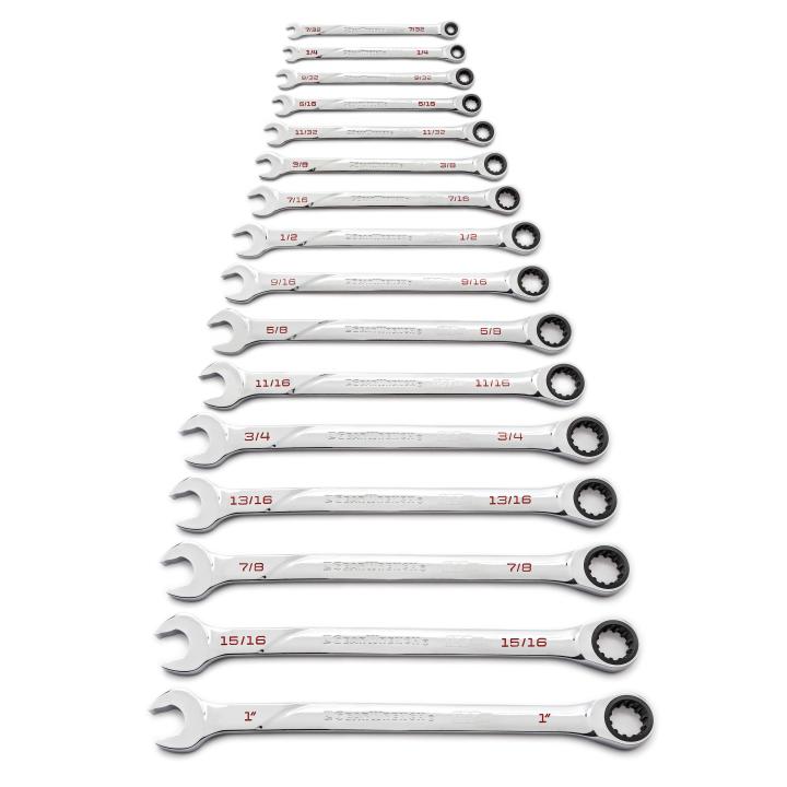 GearWrench Set Wrench Rat Combination 120Xp Sae 16Pc - GWR-86451 | GarageAndFab.com