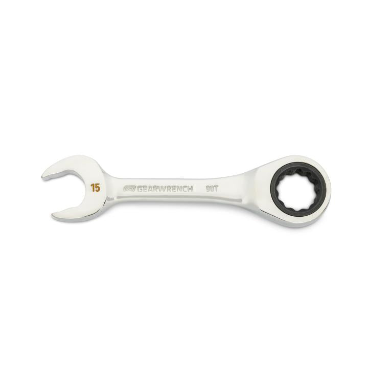 GearWrench Wrench Rat Combination Stubby 15MM - GWR-86845 | GarageAndFab.com