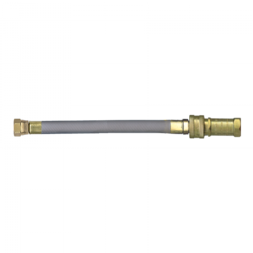 Fairview 3/8 OE Grill Hose w/ Gas-FLO QD;Rain Plug & Cap;12ft;Pkgd Item #: FVF-I6NGTC144FS6QDPCP | GarageAndFab.com