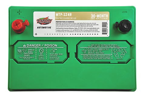 Interstate Battery MTP-124R | GarageAndFab.com 