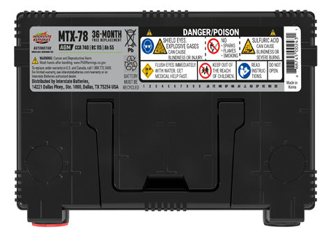 Interstate Battery MTX-78 | GarageAndFab.com 