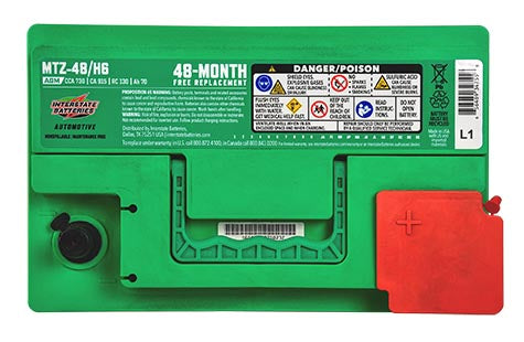 Interstate Battery MTZ-48/H6 | GarageAndFab.com 