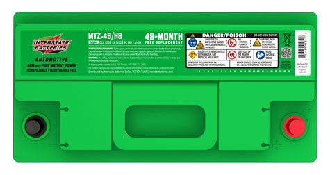 Interstate Battery MTZ-49/H8 | GarageAndFab.com 