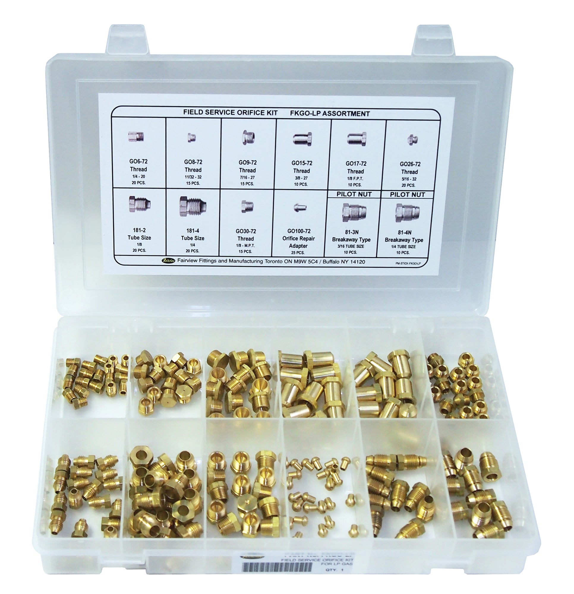 Fairview LP-Gas Service Field Kit Item #: FVF-FKGO-LP | GarageAndFab.com