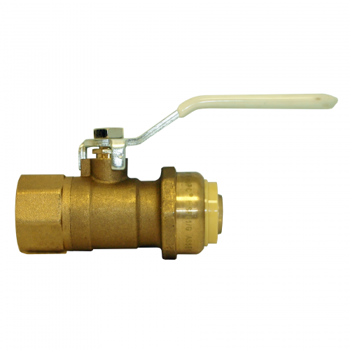 Fairview 1/2L BF Pushfit Ball Valve;Lead Free Brass Item #: FVF-LF-BVBF2129-10 | GarageAndFab.com