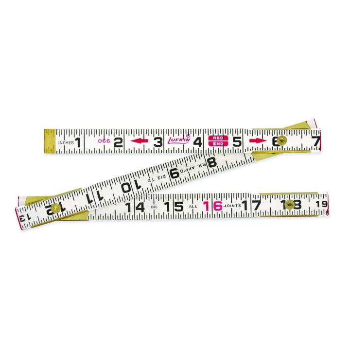 Lufkin Wood Rule,6'/2M,English/Metric - LUF-062CMEN | GarageAndFab.com