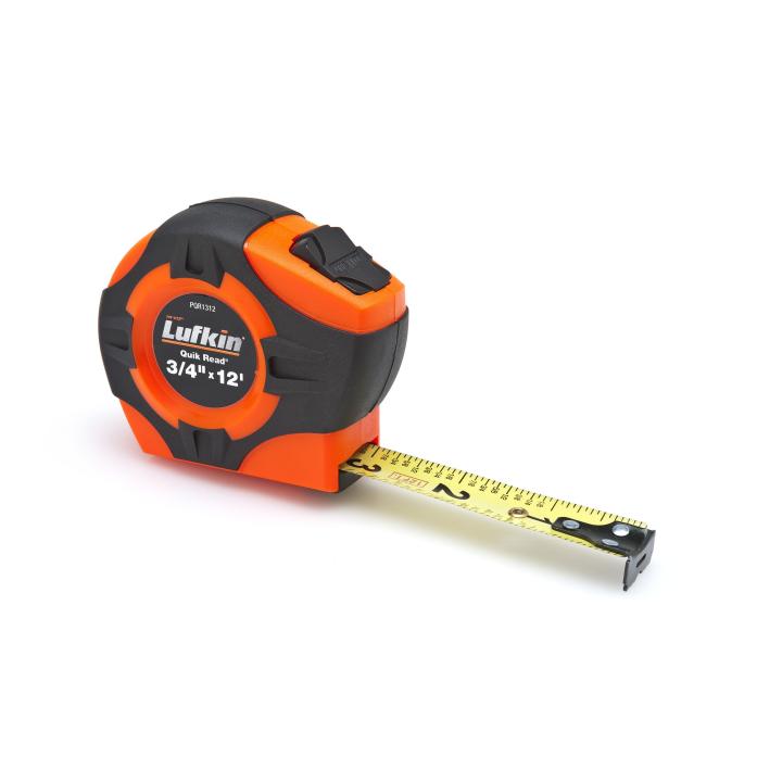 Lufkin Tape,3/4"X12',Quickread,Hi-Viz Orange - LUF-PQR1312N | GarageAndFab.com