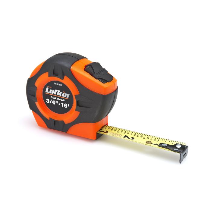 Lufkin Tape,3/4"X16',Quickread,Hi-Viz Orange - LUF-PQR1316N | GarageAndFab.com