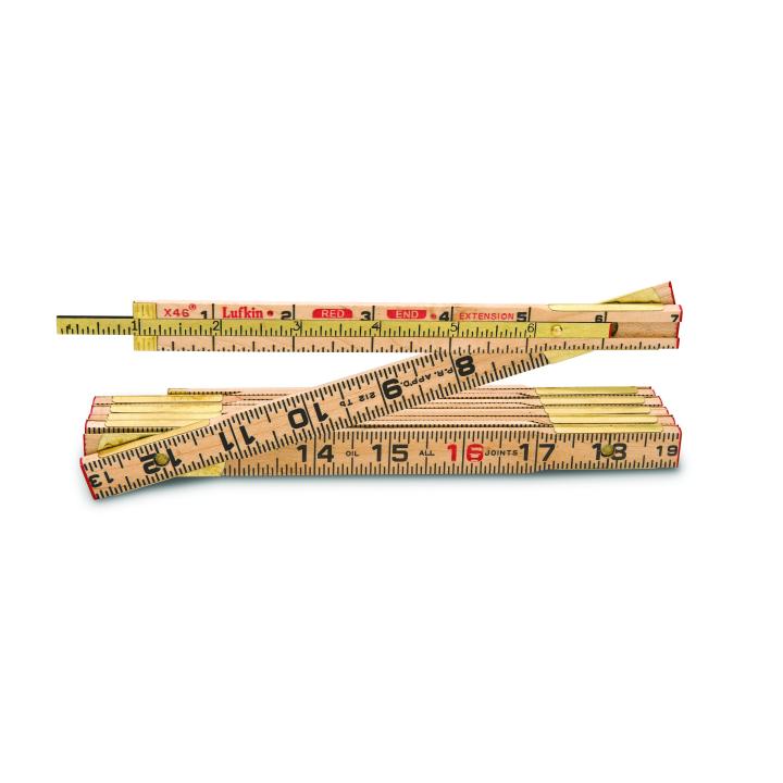 Lufkin Wood Rule,Fold 5/8"X6' Red End - LUF-TX46N | GarageAndFab.com