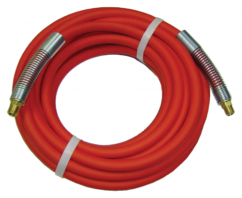 Fairview 3/8ID Select PVC Assy;Red;3/8MPTx100ftw/ SGuard Item #: FVF-PAR6RED-100C-SG | GarageAndFab.com