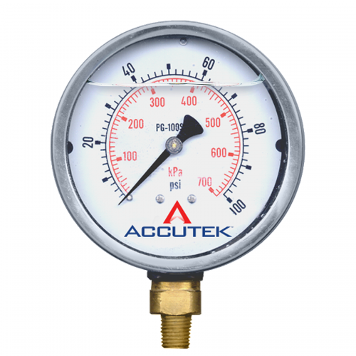 Fairview 0-10000PSI Liquid Gauge;4in Face;1/4MPT Stem Item #: FVF-PG-10000SG4 | GarageAndFab.com