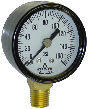 Fairview 0-160PSI Dry Gauge;2.5in Face;1/4MPT Stem;MINP Item #: FVF-PG-160SD25SS-MINP | GarageAndFab.com